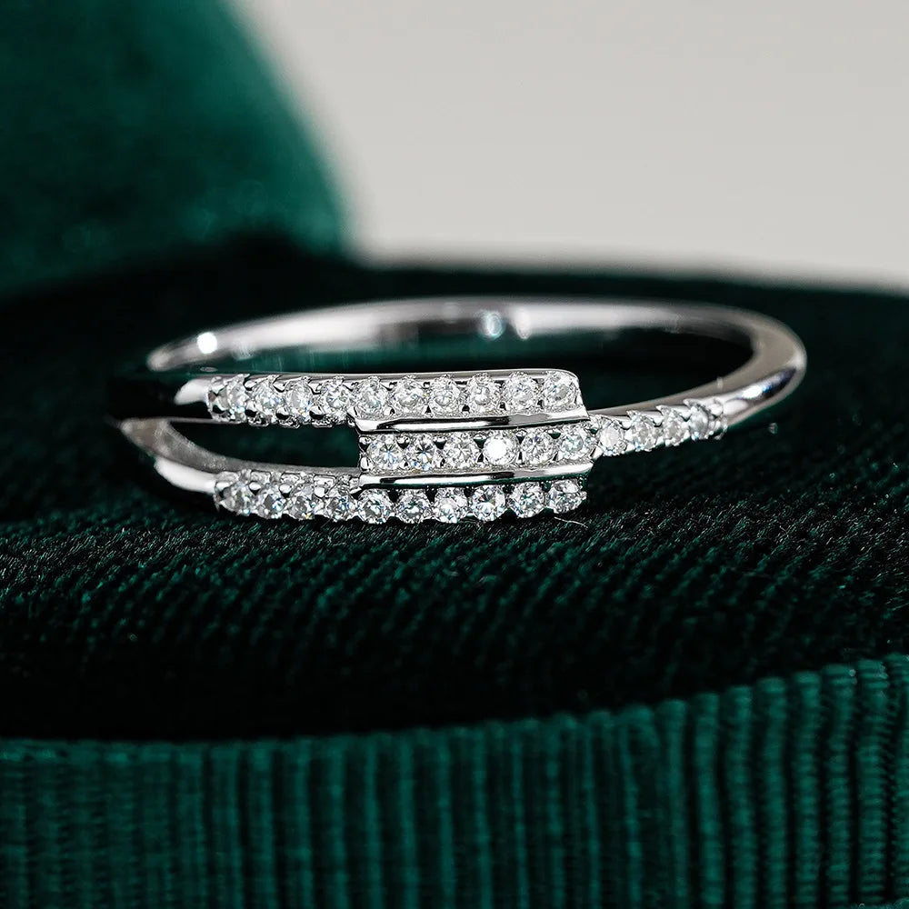TY 925 Sterling Silver Moissanite Ring For Women And Men Full Moissanite Ring D Color Fine Jewelry Engagement Ring