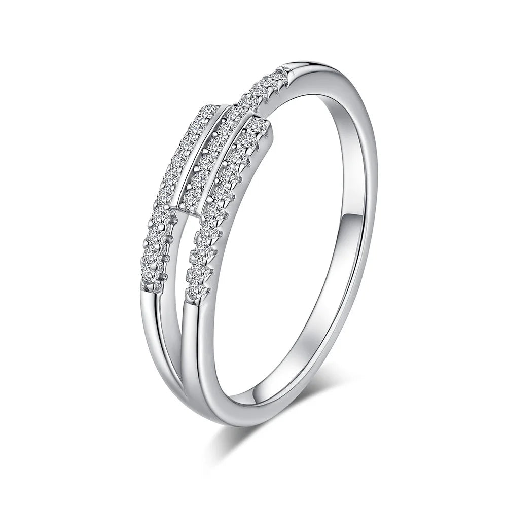 TY 925 Sterling Silver Moissanite Ring For Women And Men Full Moissanite Ring D Color Fine Jewelry Engagement Ring