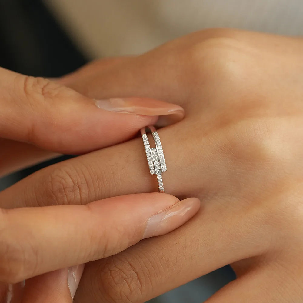 TY 925 Sterling Silver Moissanite Ring For Women And Men Full Moissanite Ring D Color Fine Jewelry Engagement Ring